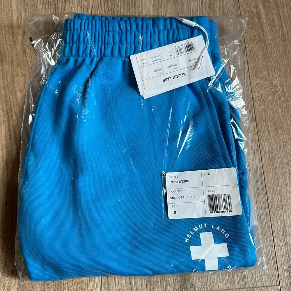 NWT Helmut Lang Cotton Lifeguard Shorts Blue Small - Image 3