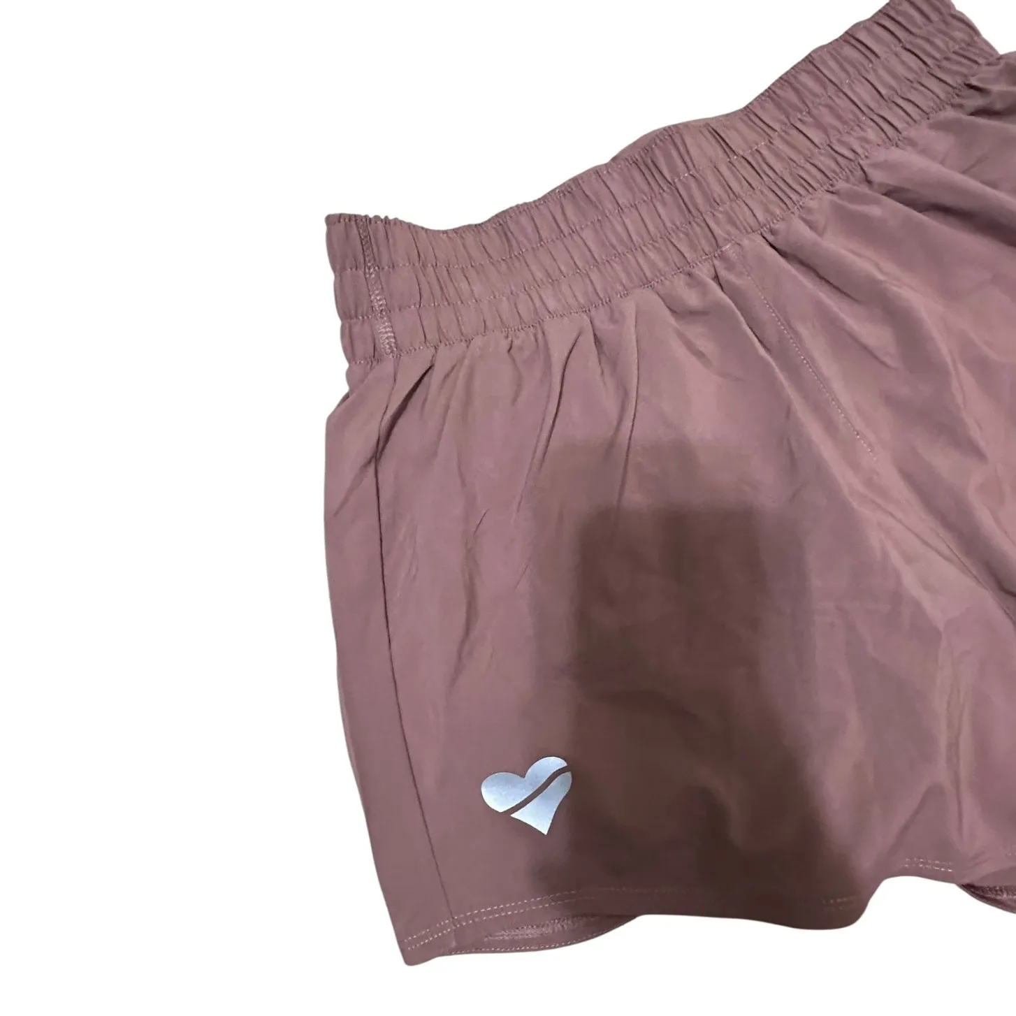 Nike Women's One Dri-FIT Mid-Rise Shorts 3 Smokey Mauve / Reflective Silv S‎ NEW - Image 2