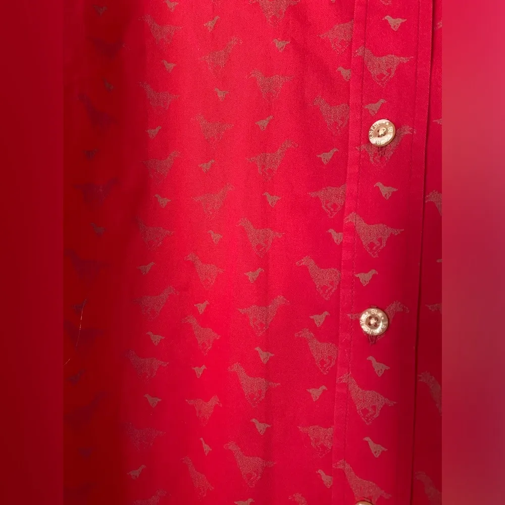 Barn Fly Authentic Design Western Shirt M Red Horses All Over Print Long Sleeve Size M - Image 4