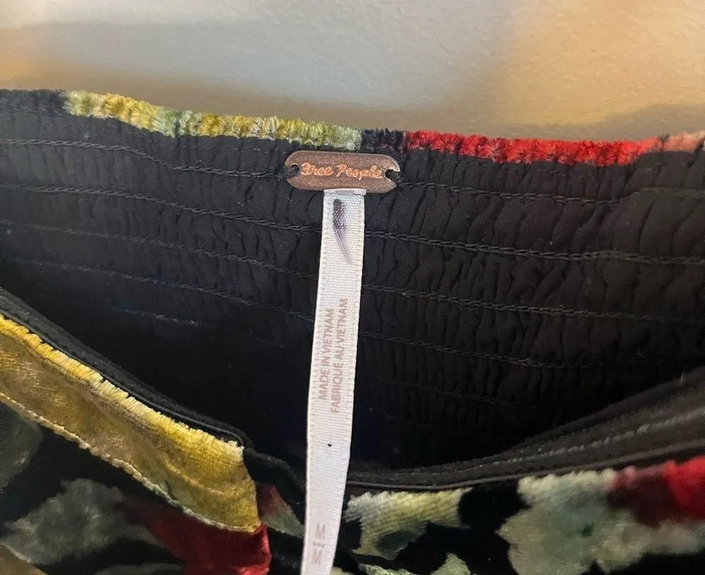 velvet floral romper - Image 3