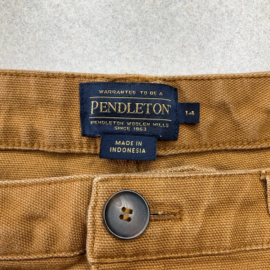 Pendleton High Waist Crop Pant 14 Peanut Duck Cloth Wide Leg‎ - Image 8