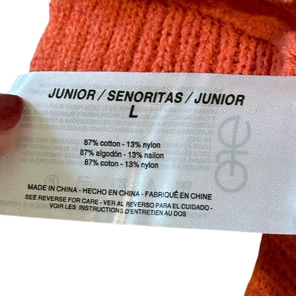 Ella Moss Coral Flames Sweater Ruffle Tank Top - Image 5