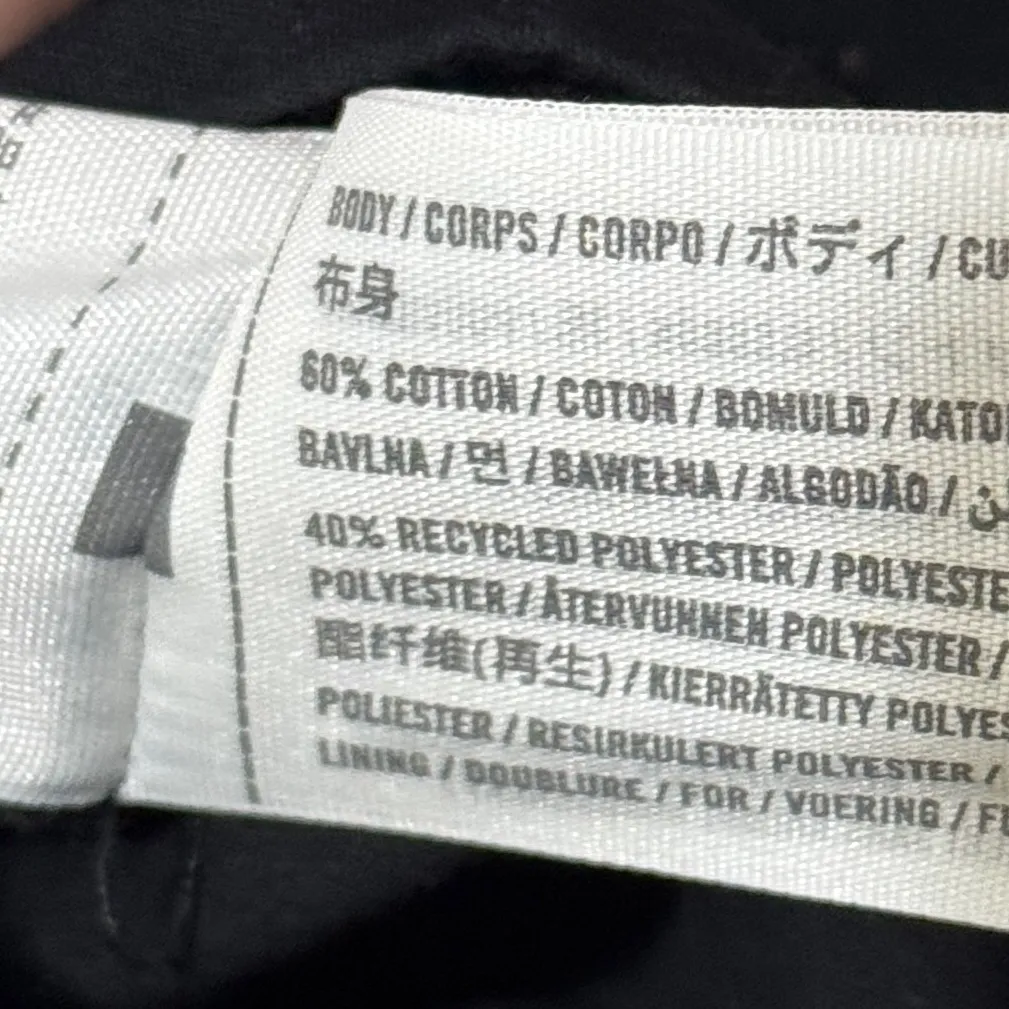 Abercrombie & Fitch Long Sleeve Poplin Wrap Blouse Small Top Cotton V-Neck Black - Image 7