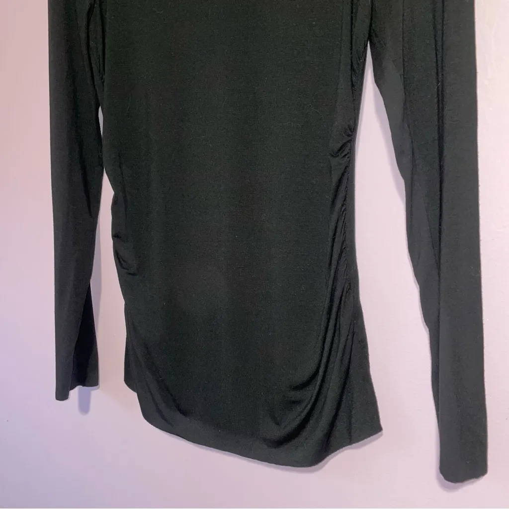 Three Dots Turtleneck Long Sleeve Tee Women M Neutral Minimalist Normcore Basic - Image 3