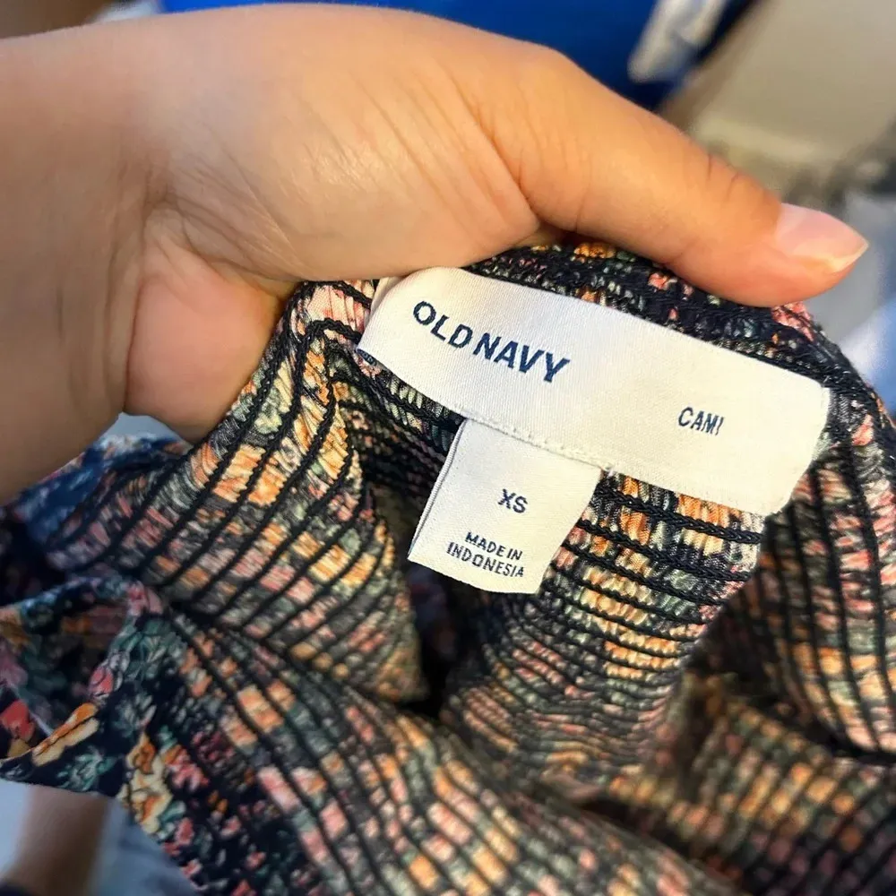 Old Navy Floral Ruched Cami Midi Dress - Image 3