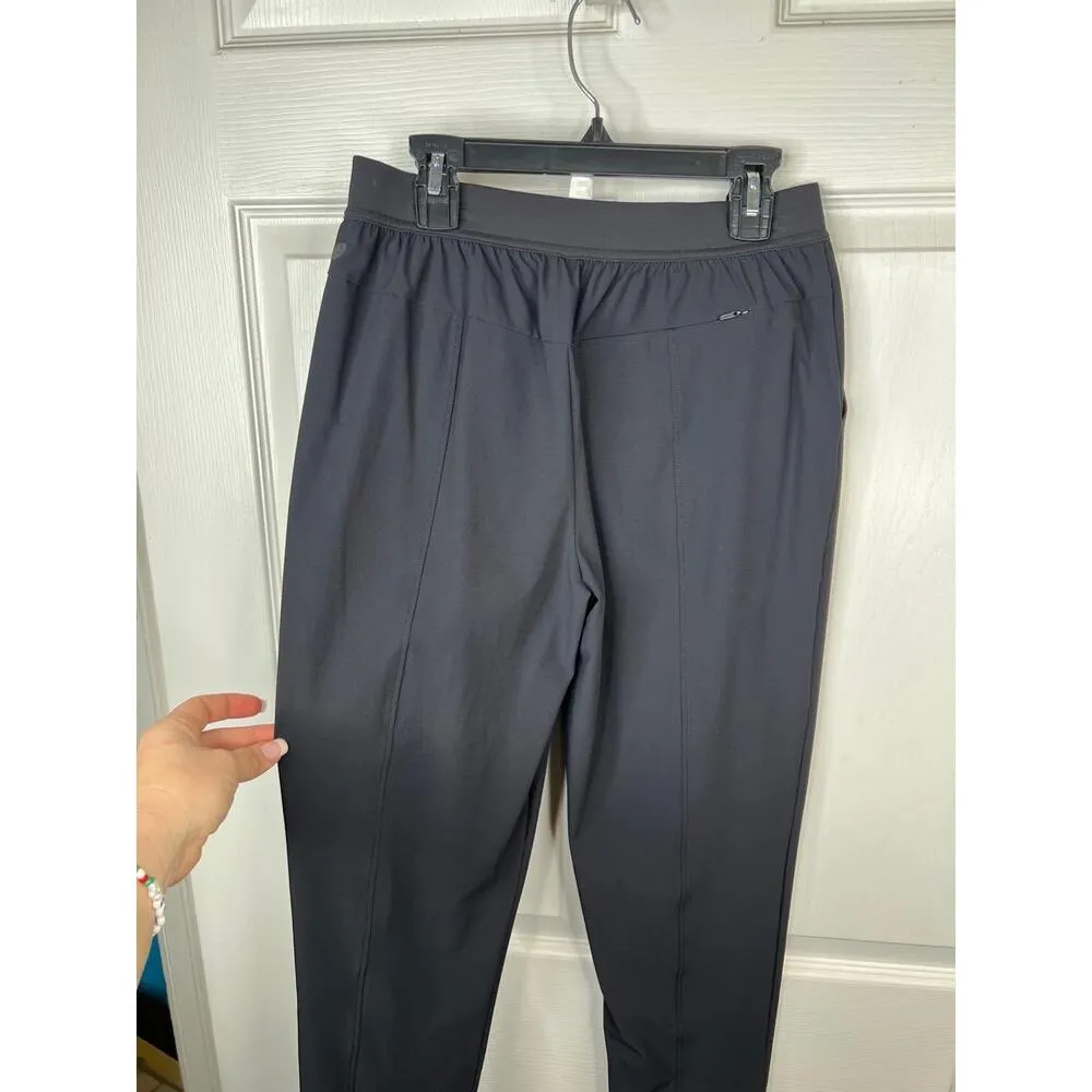 Zella Black High Waisted Straight Leg Elastic Waistband Pants XS Pullon Active - Image 10