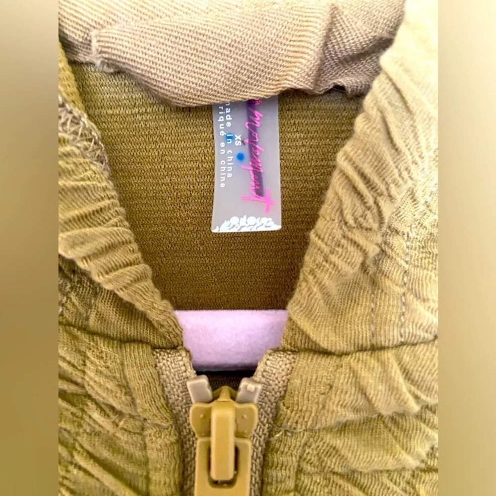 FREE PEOPLE MOVEMENT Green Hooded Pleated Activewear Jacket Size XS NWOT - Image 9