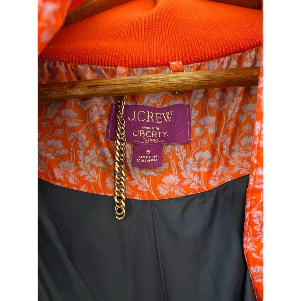 J Crew New Chateau Puffer Coat In Liberty Toutouayette Fabric Winter Pink Red S - Image 13