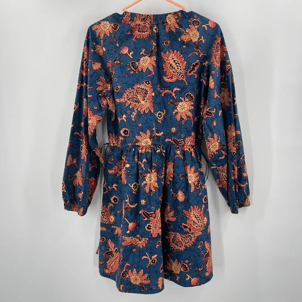 A.L.C. Myra Dress Size 6 Pockets Cinch Waist Ties Designer Luxury 100% Cotton - Image 5