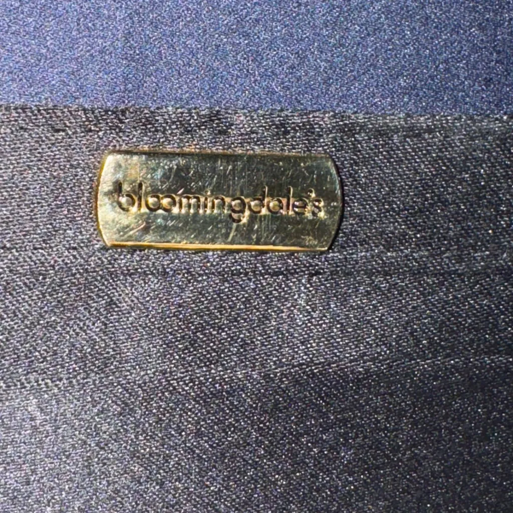 Bloomingdale’s Elegant Navy Blue Clutch Bag - Image 8