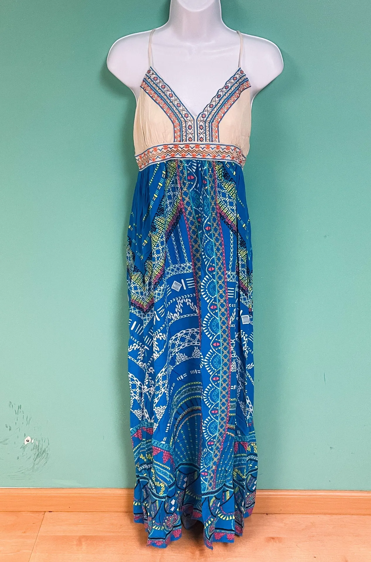 Boho Embroidered Maxi Dress - Image 2