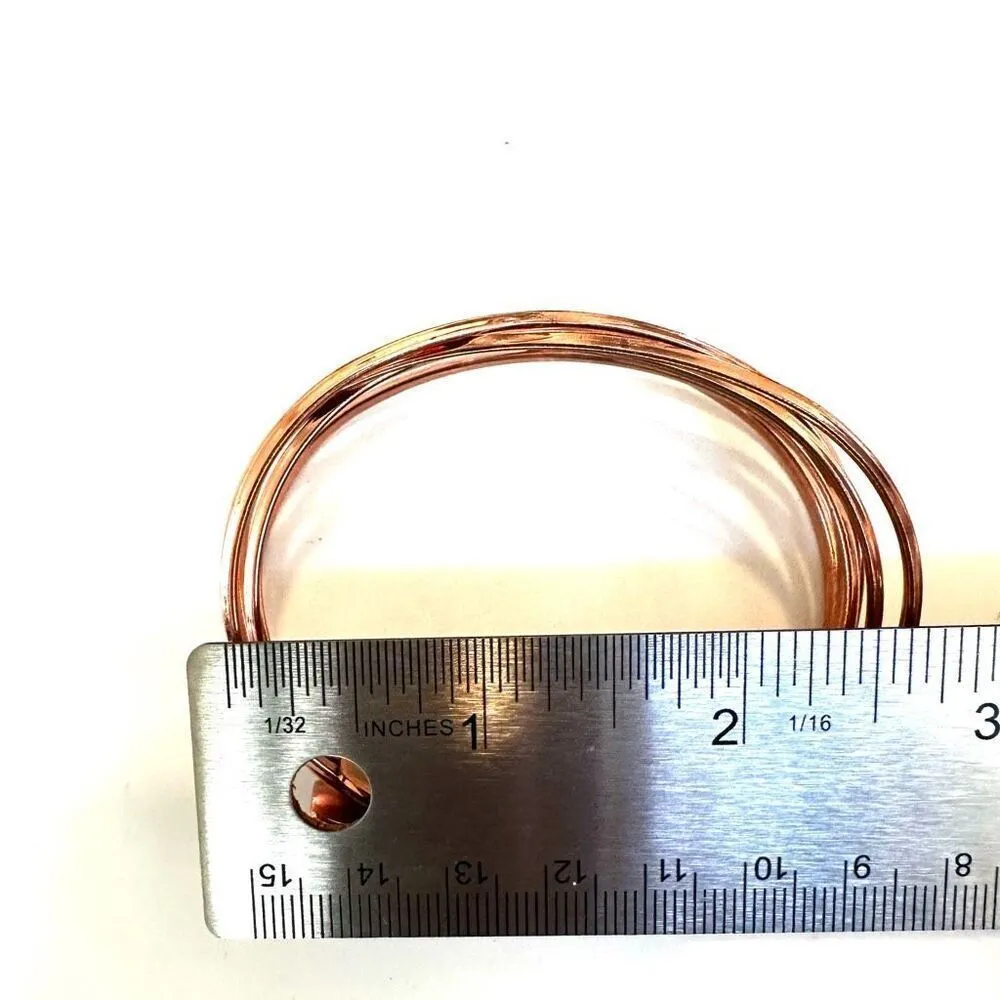 Rose gold tone twisted open cuff bracelet - Image 8