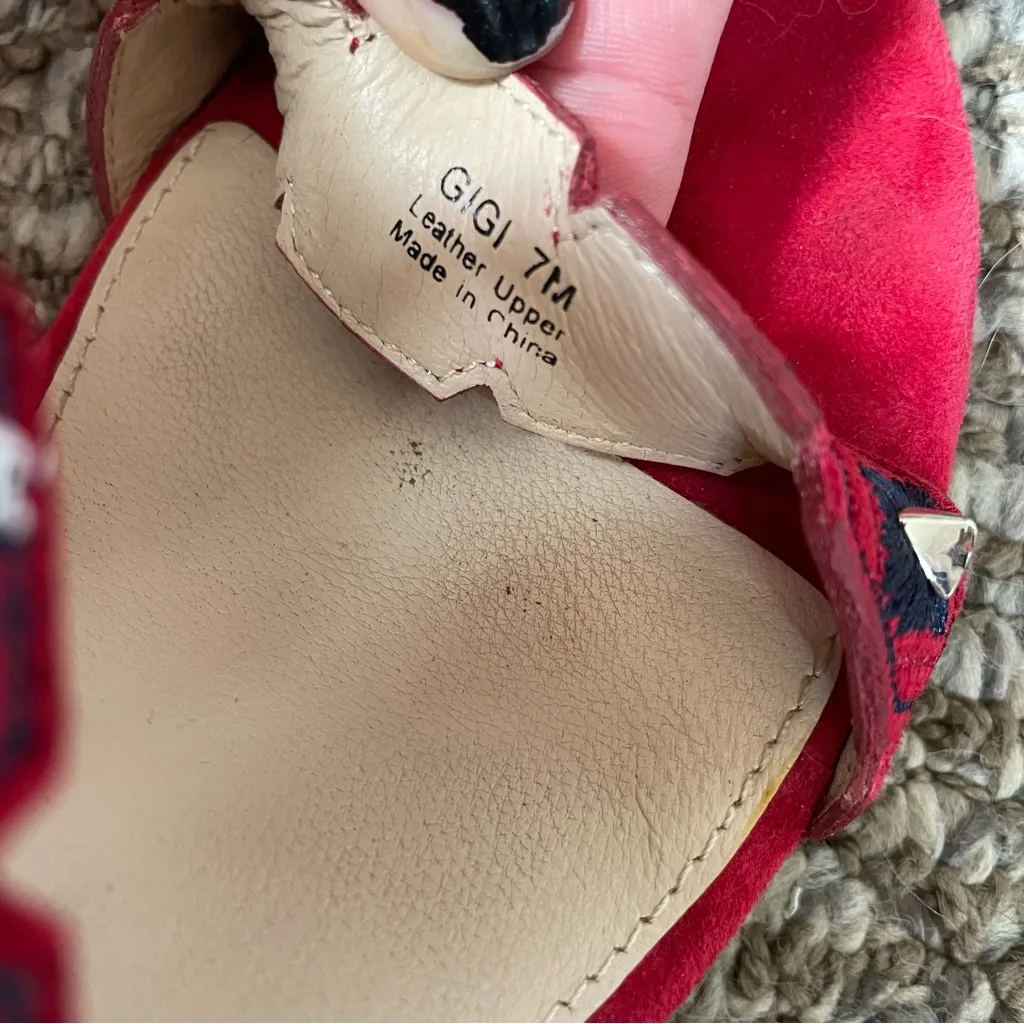 Botkier  Gigi platform heels red with studs and embroidery - Image 9