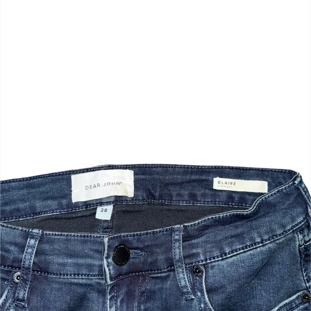 Dear John Blaire Straight Leg Jeans Yorkville Dark Wash Women’s 28 Mid Rise - Image 7