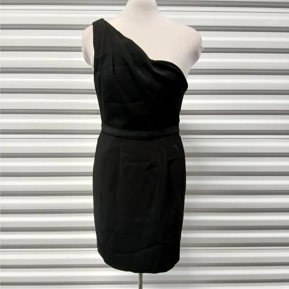 Theory Kaholo Cocktail Dress Women's Size 4 Black One Shoulder Wedding Party - Image 3