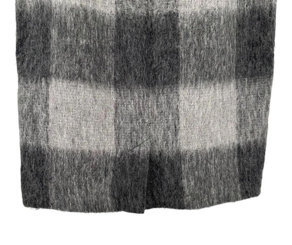 Talbots Petites Wool Blend Buffalo Plaid Grey Mini Skirt Gray size 4P - Image 6