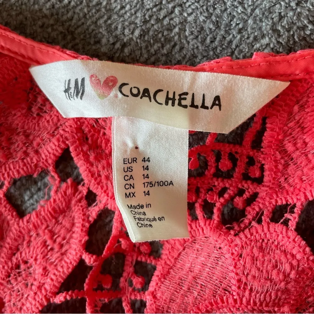 H&M Coachella Festival Bohemian Open Crochet Fringe Crop Top 14 - Image 6