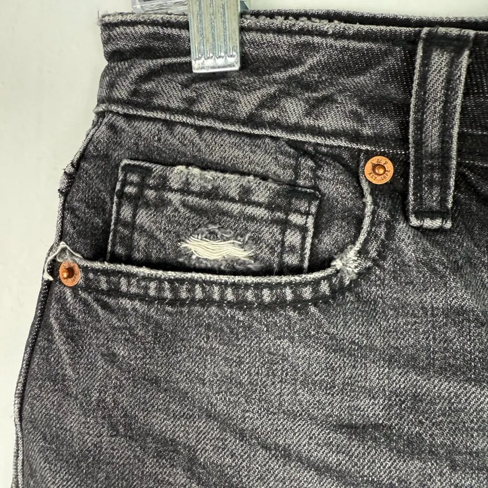Abercrombie & Fitch Zoe Natural Rise Vintage A-Line Skirt Faded Black Size 27 4 - Image 5