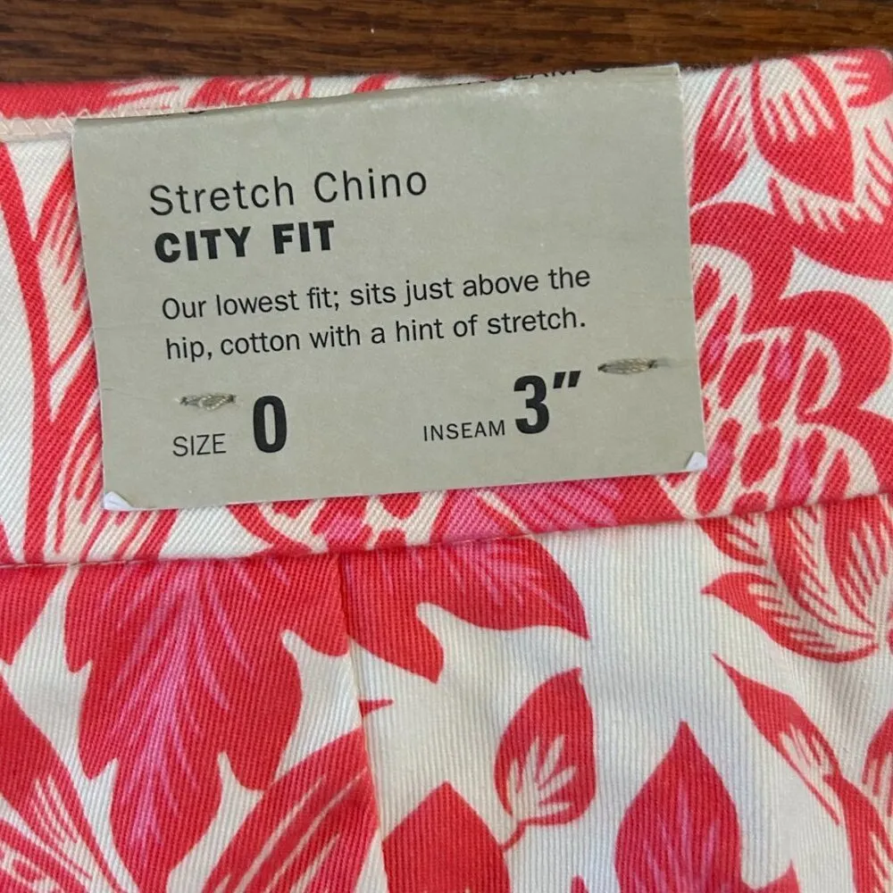 NWT J. Crew Printed Floral Preppy Chino Tennis Prep Resortwear Shorts Size 0 - Image 5