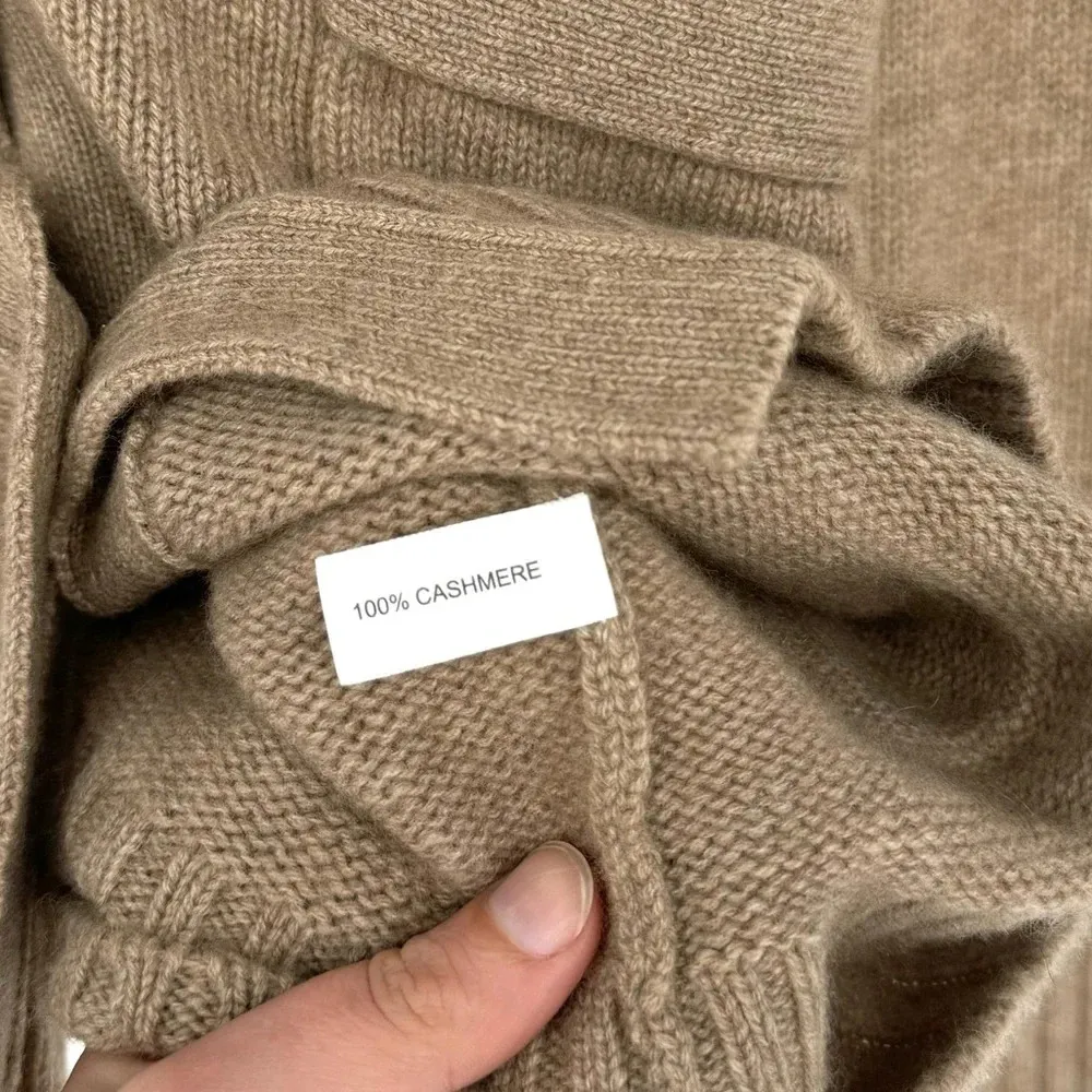 The Doffer Boys Cashmere‎ Favourite Old Cardigan Tan Medium V - Image 7