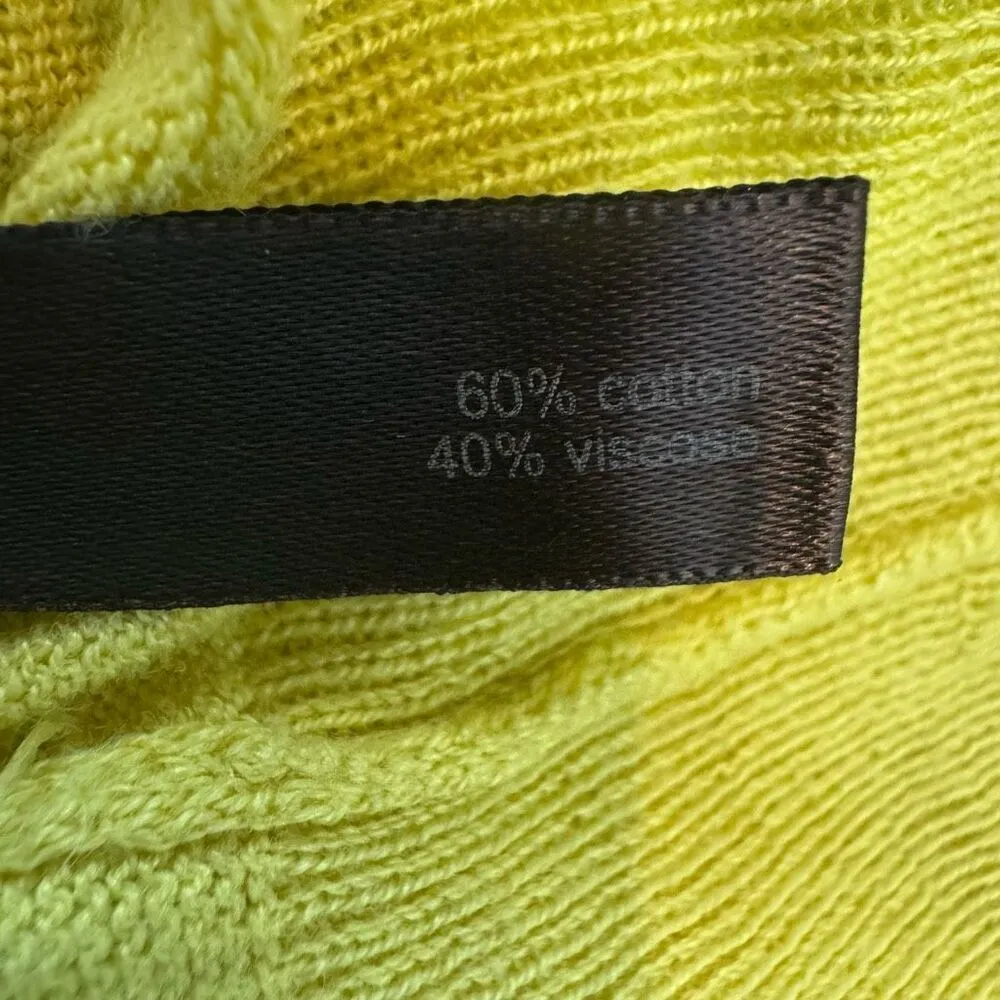 The Limited Cowl Neck Knit Top Yellow Size M - Image 7