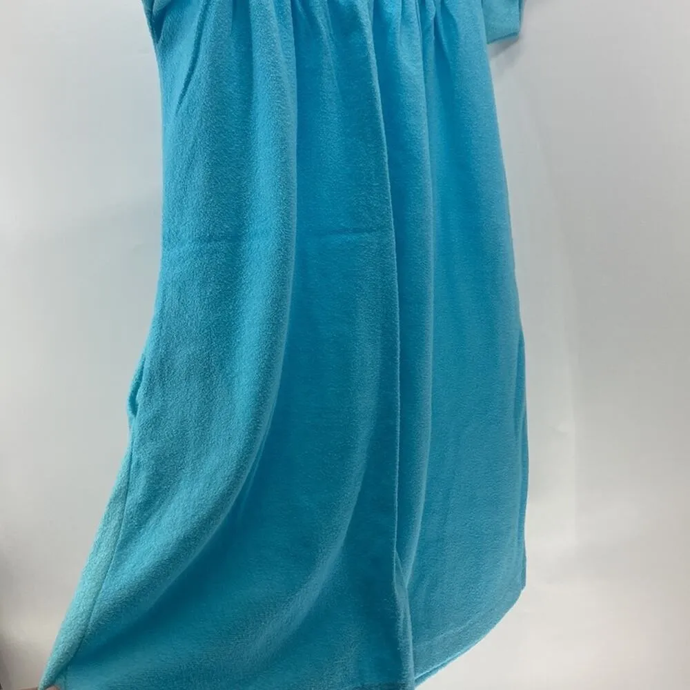 Vintage Terry cloth Swim Coverup house Dress Adrian Roberts 80s 90s oversized Size M - Image 4
