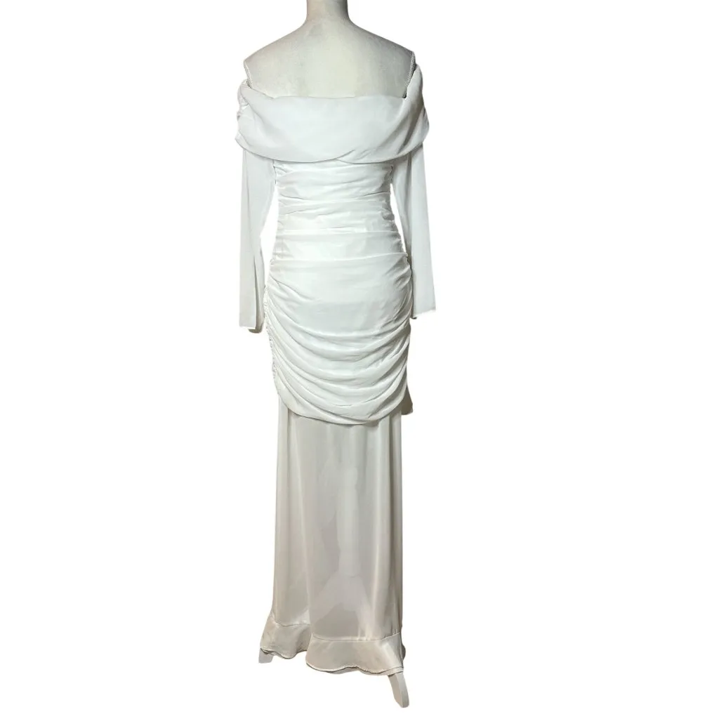 Line & Dot Owens Midi Dress in Ivory Medium New Womens Maxi Gown - Image 6