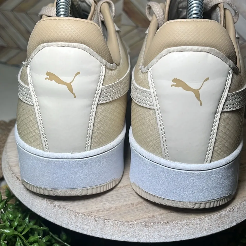 PUMA Carina Street Better Platform Sneakers Cream‎ & White Casual Comfy Leather - Image 4