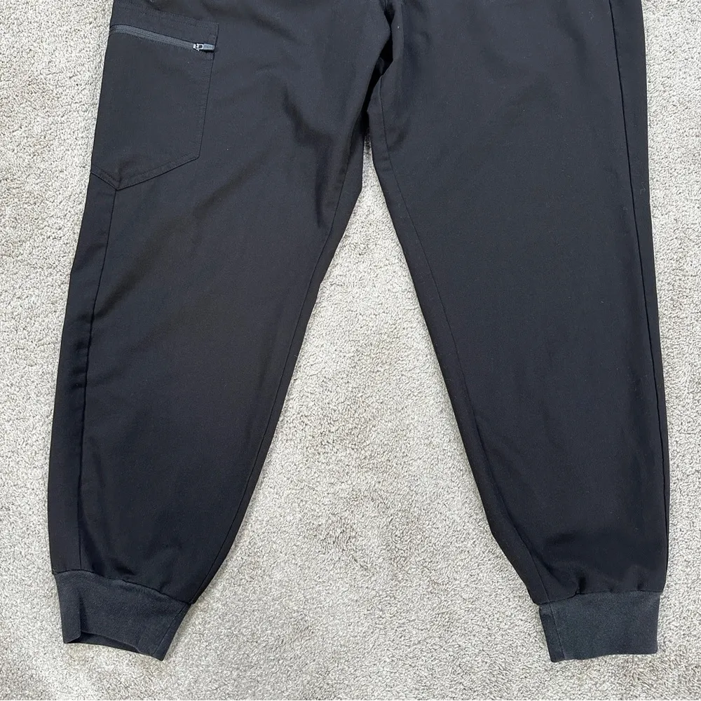 Figs Women’s Zamora Jogger Scrub Pants Pull On Drawstring in Black L - Image 5