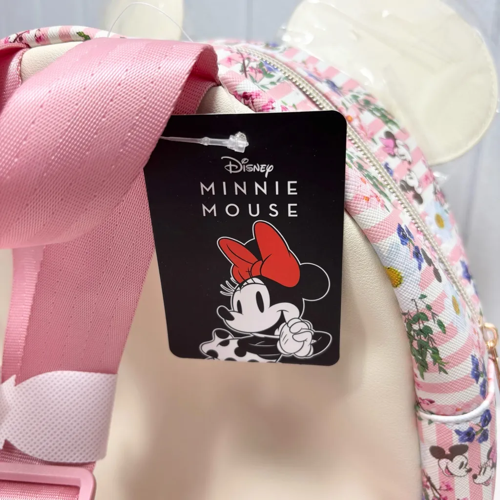 Disney's‎ Minnie Mouse Floral Stripe Mini Backpack - Image 6