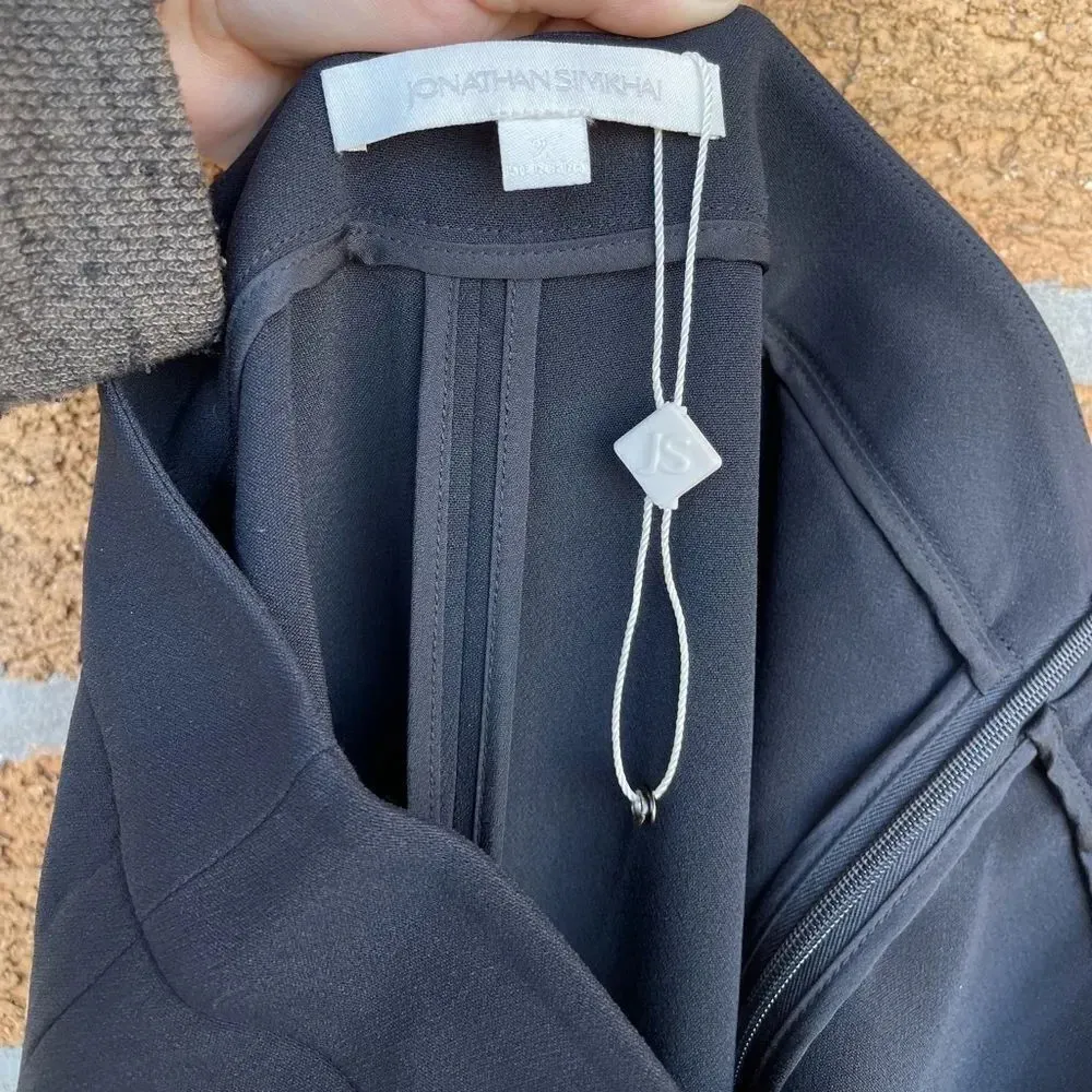 Jonathan Simkhai high waist straight leg pants size 2 Black - Image 6