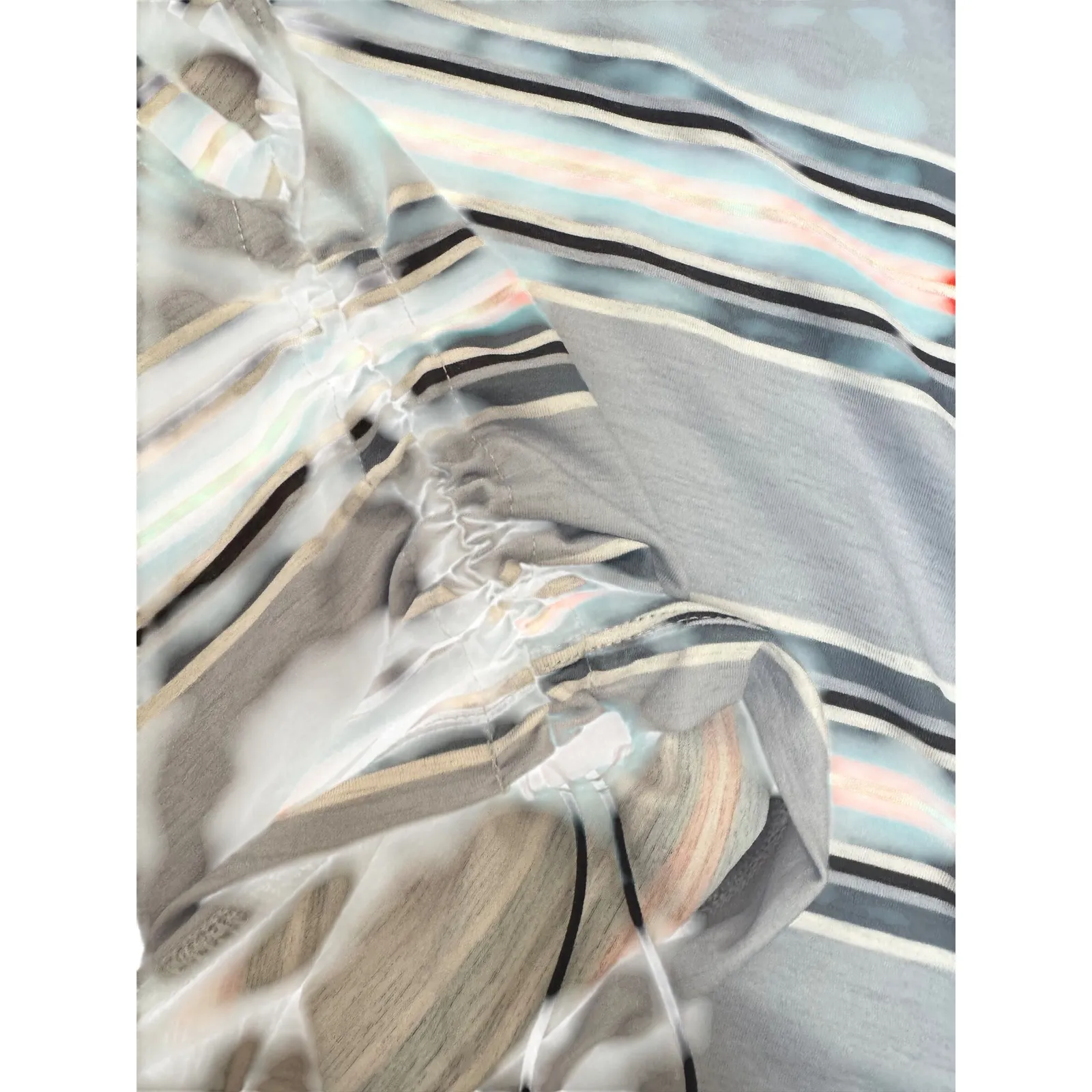 Free People Movement Tank Top XS Striped Athletic Ruched Drawstring NWT - Image 3