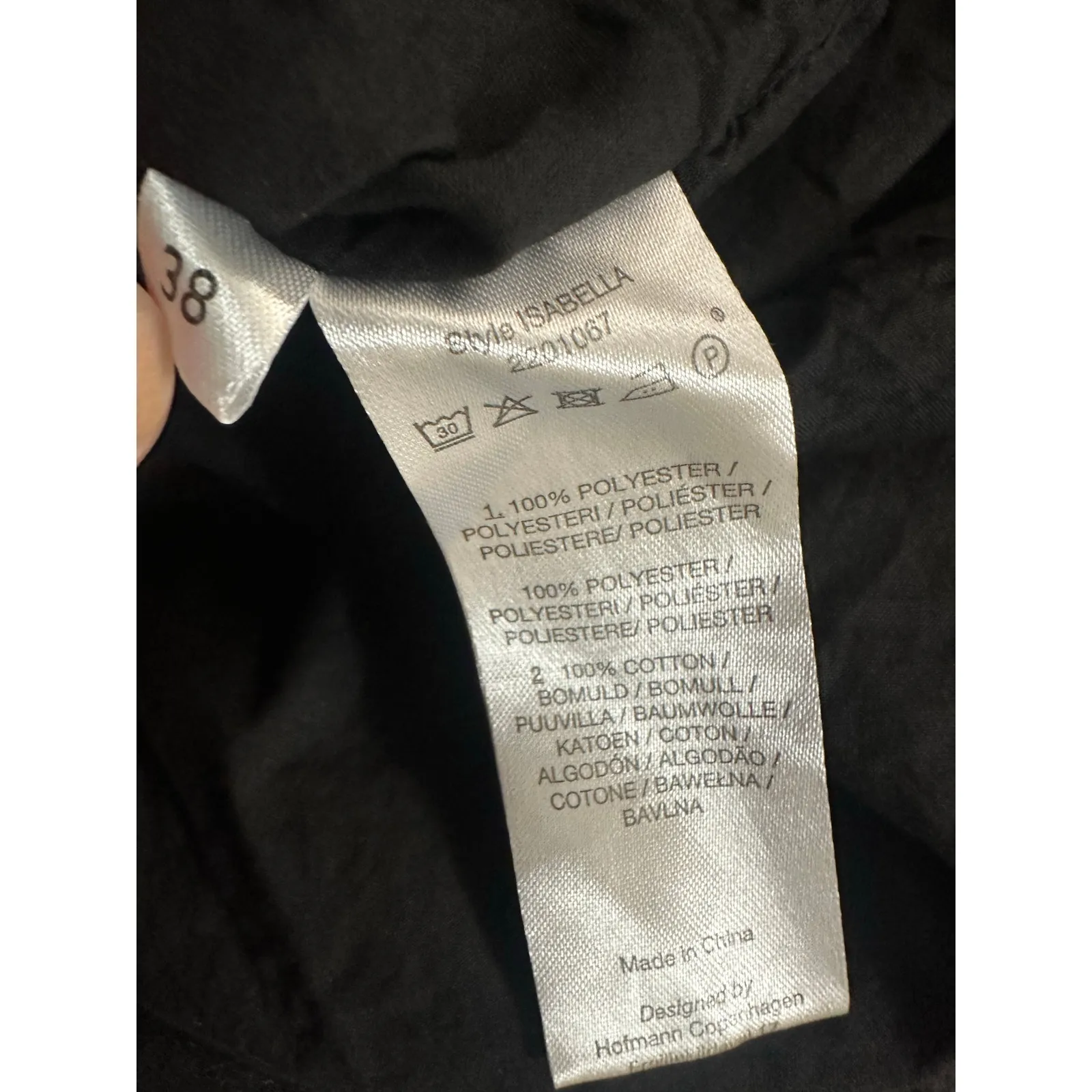 Hofmann Copenhagen Mini Dress Isabella Black Puff Short Sleeve Tiered Size M - Image 10