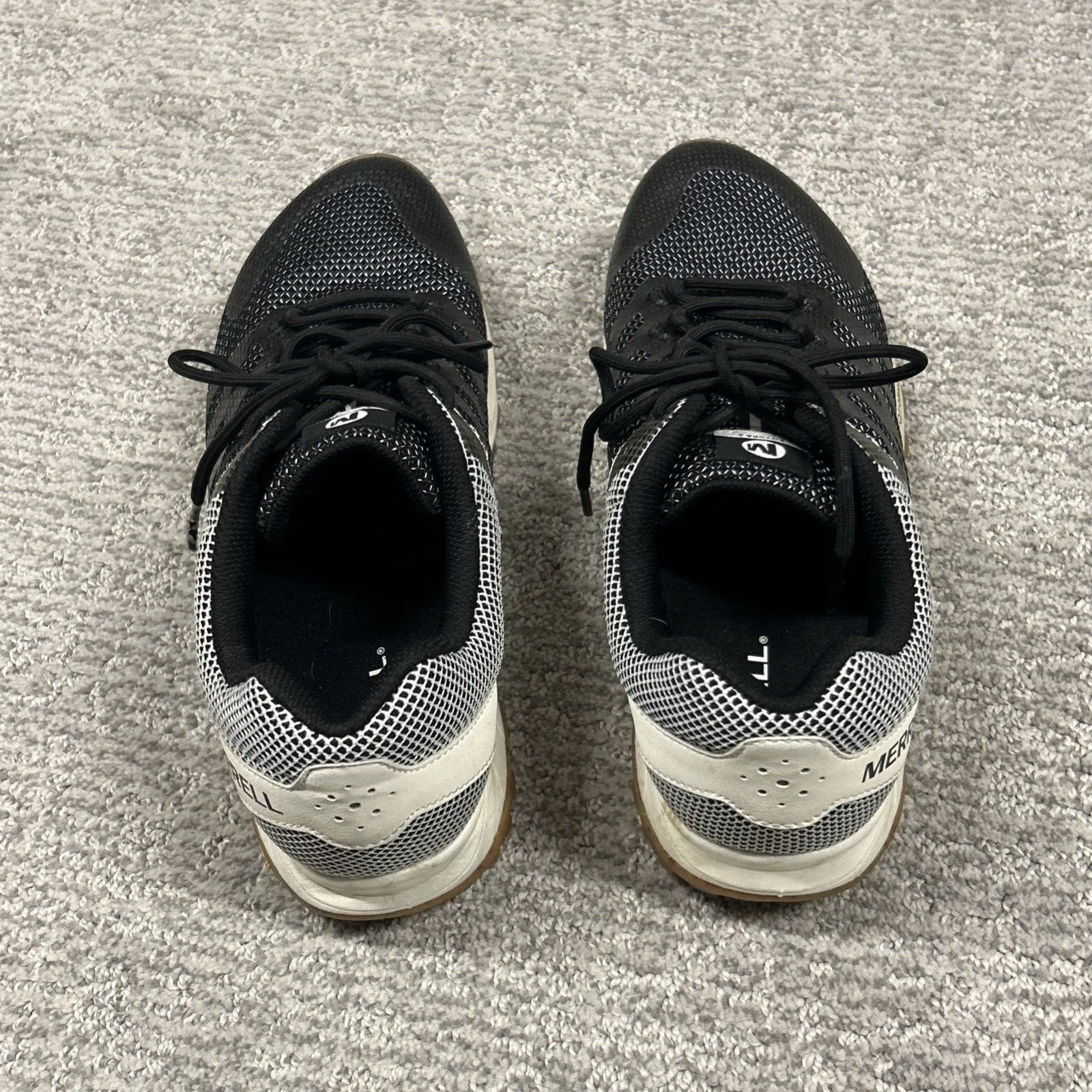 Merrell Antora 2 Shoes Womens 11 Black White Low Top Sneakers Vibram Qform2 - Image 7