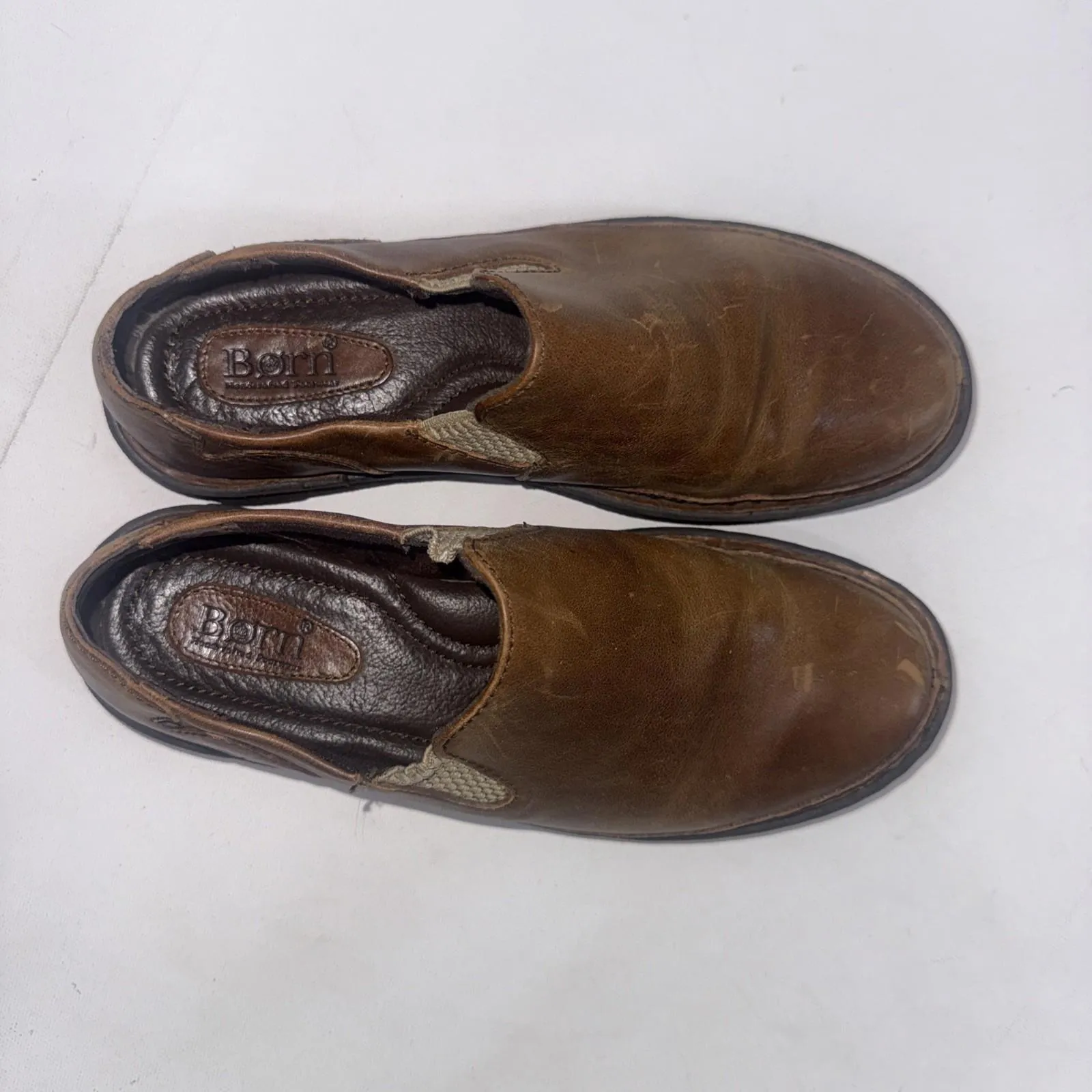Born Kent Loafers Brown Leather Slip on Casual Gorpcore Unisex Work Shoes Sz 38 - Image 7