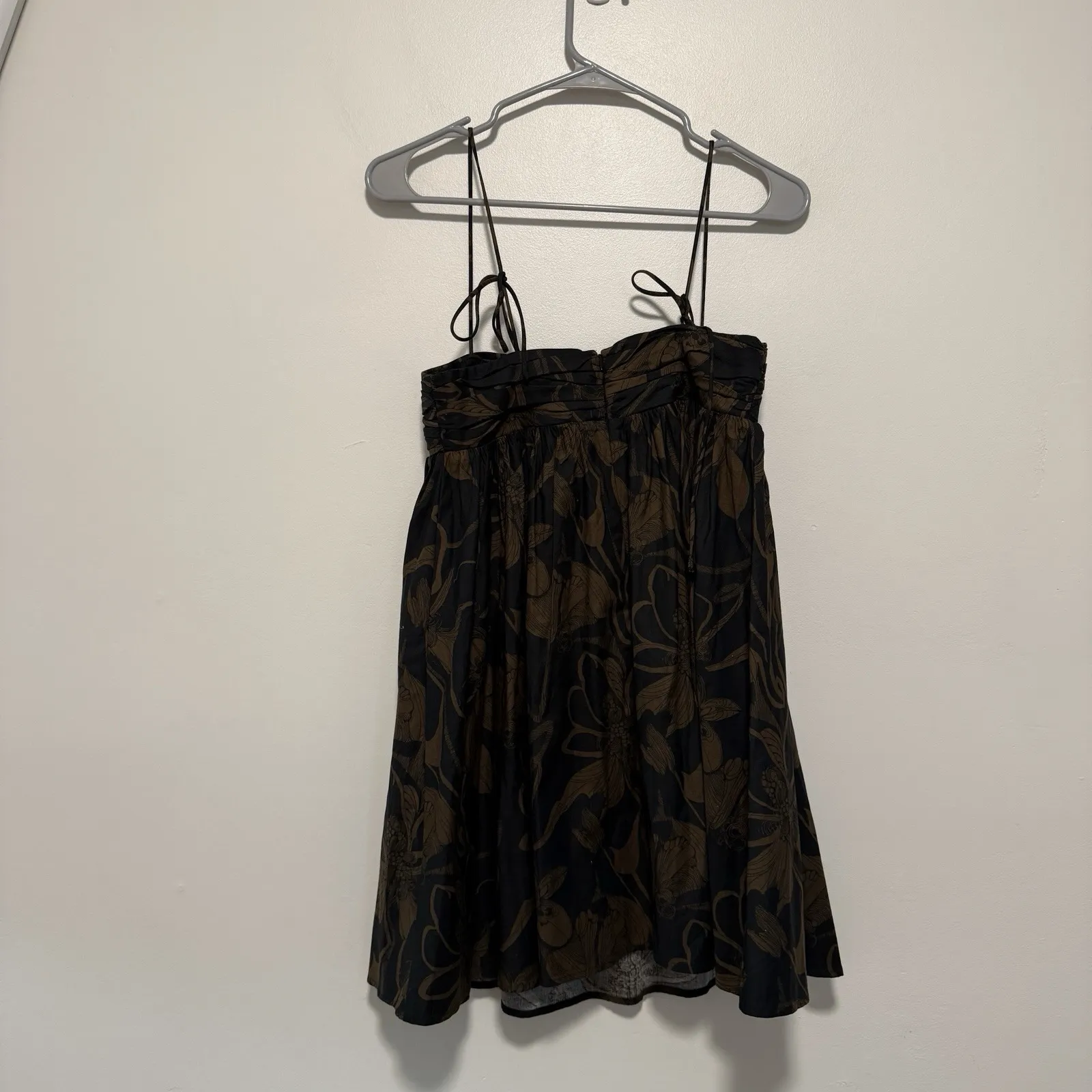 Reformation NEW Catarina Dress in Brava‎ Brown Black Floral Size 0 - Image 6