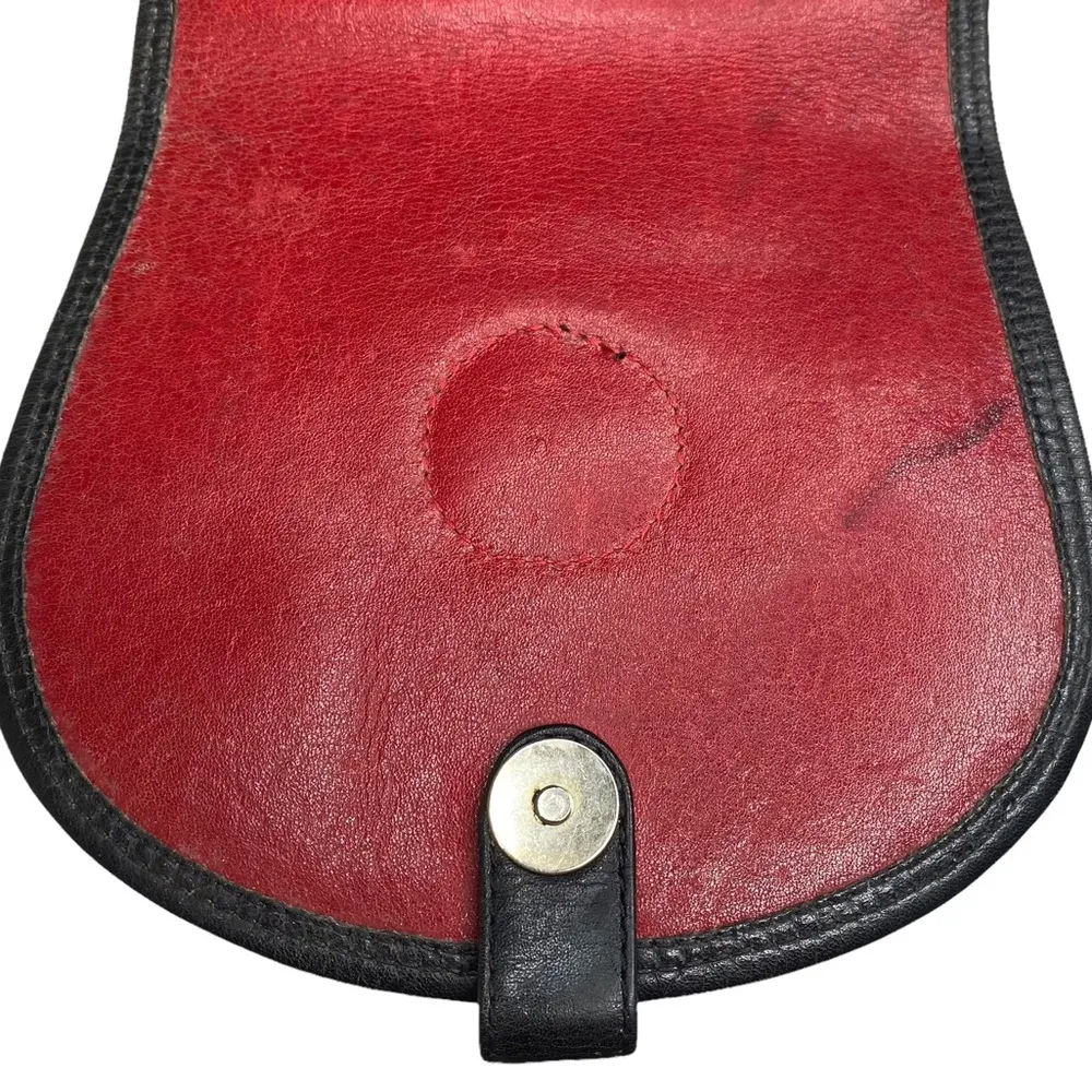 Vintage: Boots ‘n Bags ❁ Accordion Mini Crossbody Saddle Bag ❁ Brick Red Leather - Image 13