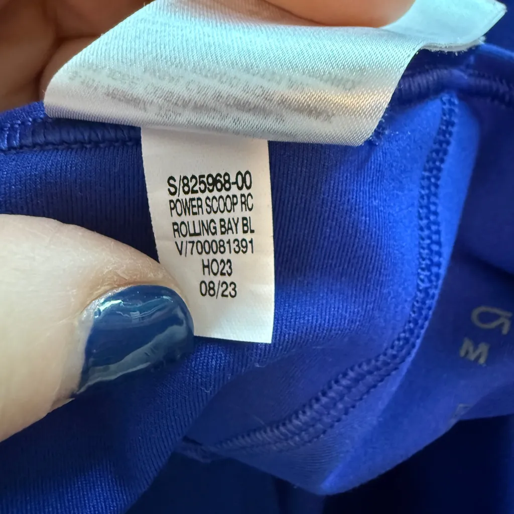 GapFit High Rise Power Full Length Leggings S & Power Racerback Brami M SET Blue - Image 7