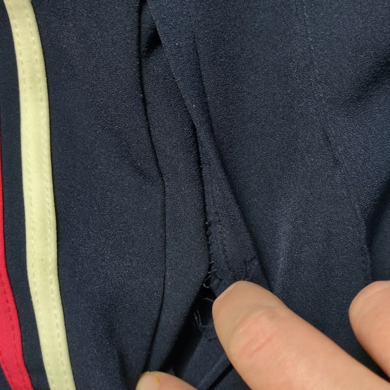 Zara Red White And Blue Trousers Size XS - Image 3