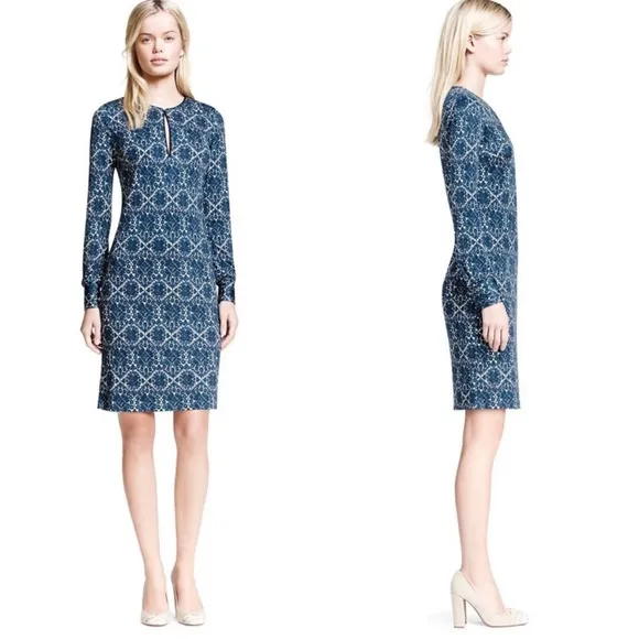 Tory Burch Walker Long-Sleeve Fitted Dress - Image 2