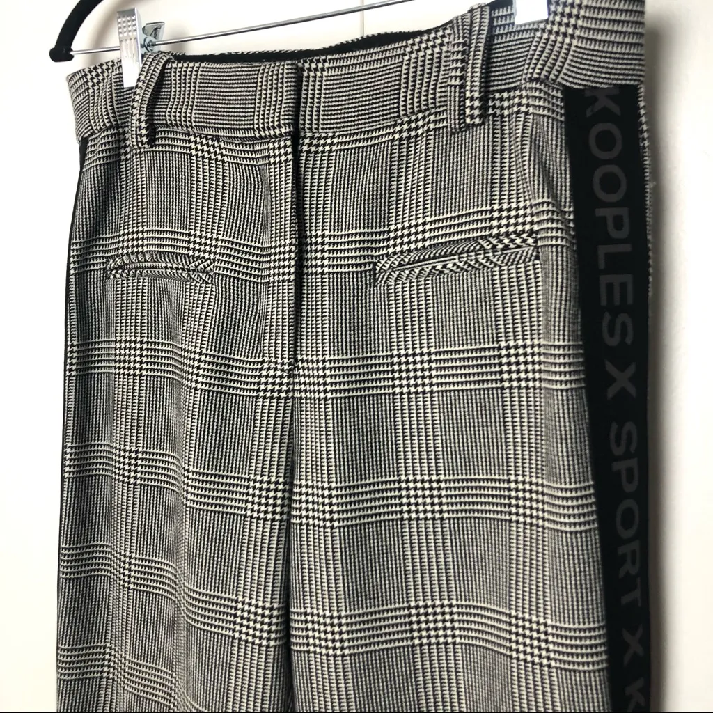 The Kooples Loose Fit Houndstooth Trousers with Side Logo Detail - Image 5