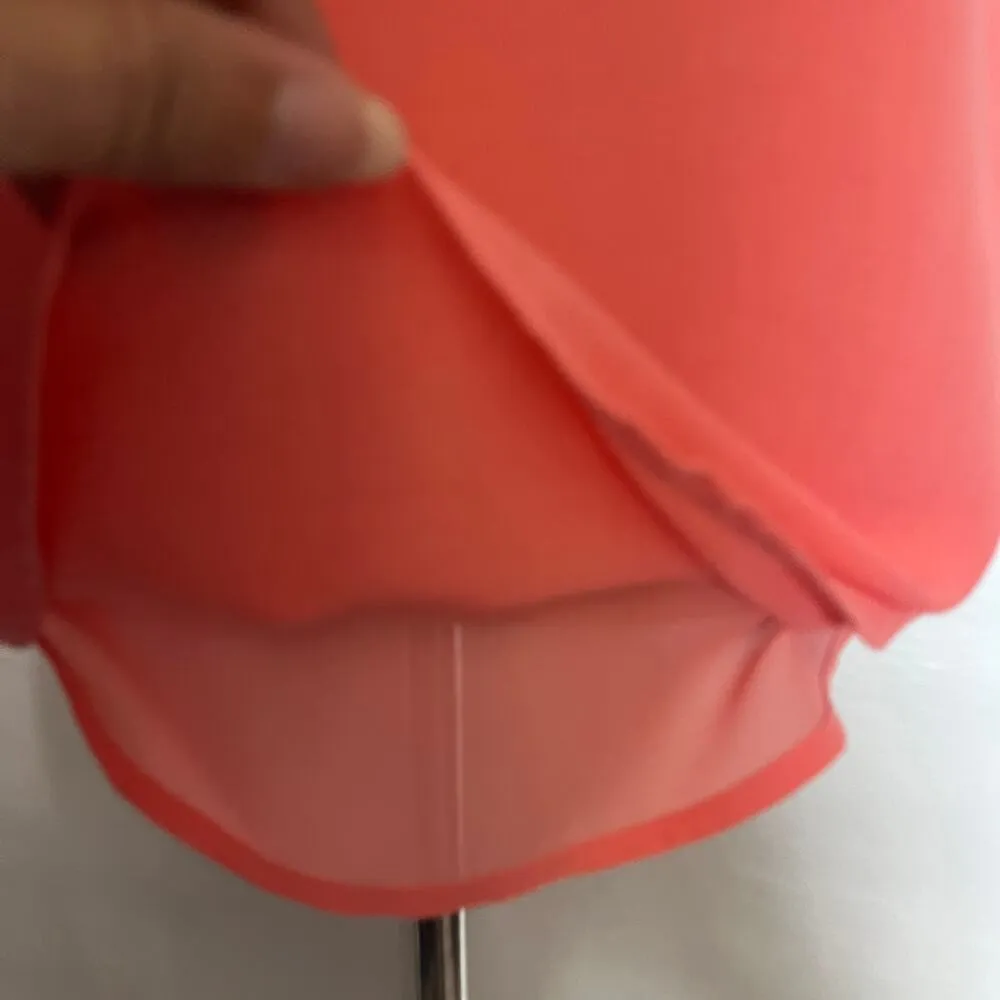 NAKED ZEBRA Strappy Tank Womens Top Medium Peach Pink Lined New DT106618 Coral - Image 8