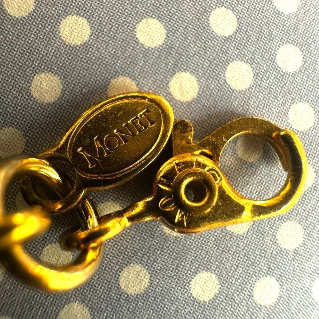 Monet Olive Green Glass Bead Necklace - Image 7