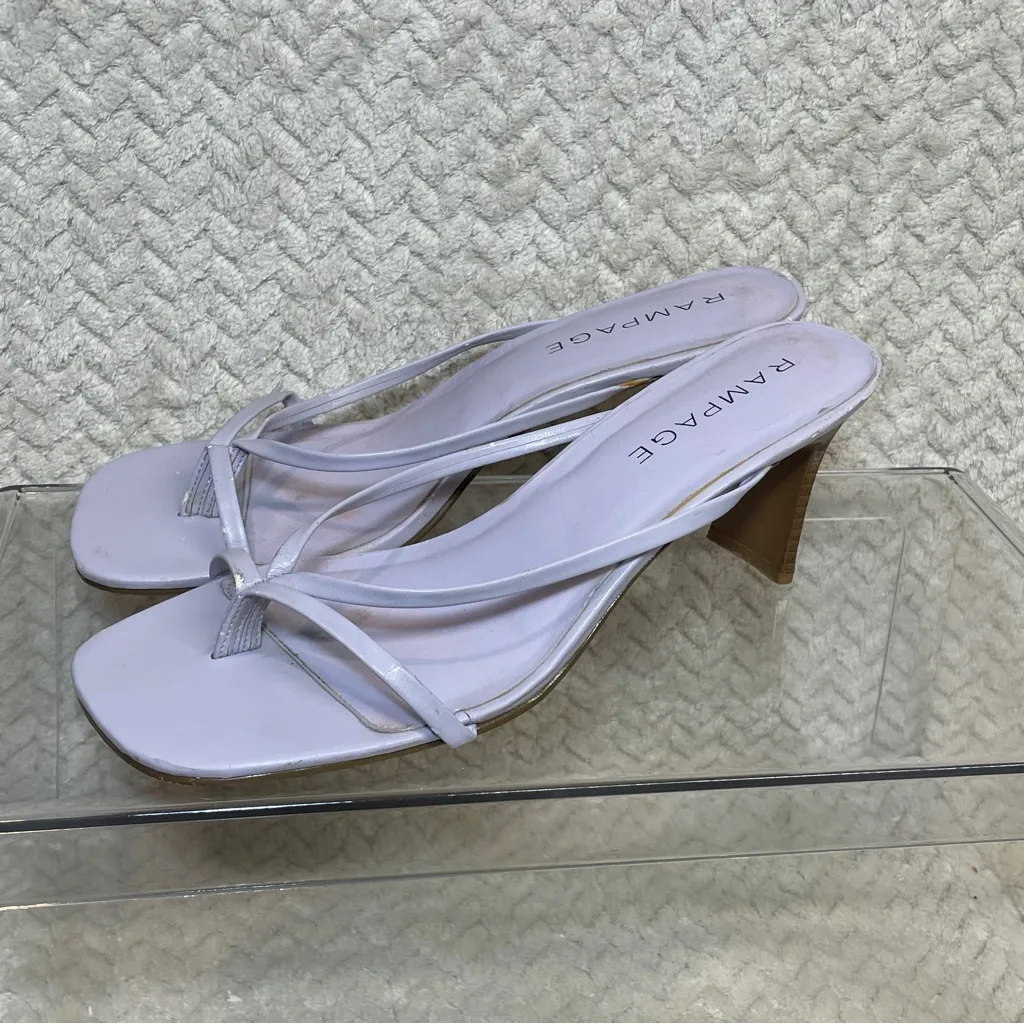 Rampage Light Purple Strappy Kitten Heels Women Size 8.5 Glam‎ EuroSummer - Image 4