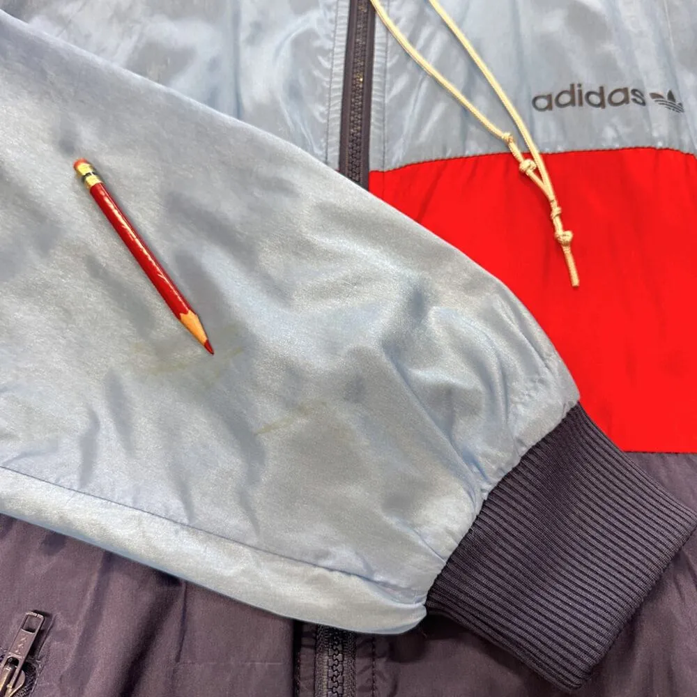 Adidas | M | VINTAGE 90's Zip-Up Hidden Hood Nylon Windbreaker Track Jacket - Image 13