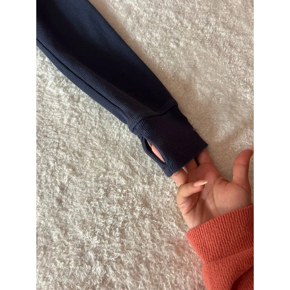 PUMA Long Sleeve Running Dark‎ Blue Crop Top Size XS - Image 4