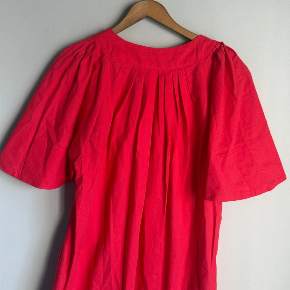 Tuckernuck POMANDER PLACE Red Finley Flutter Sleeve Dress Medium - Image 8