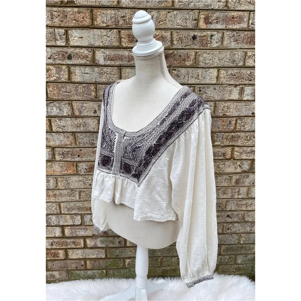 NWT Free People Iggy Embroidered Top - Image 4