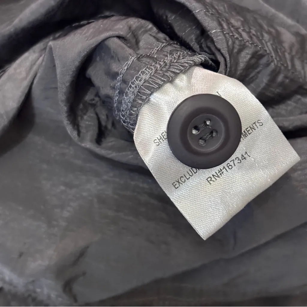 White Fox Parachute Cargo Pants Women’s Charcoal Nylon Sz XS Skater Drawstrings - Image 7