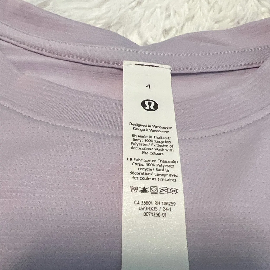 Lululemon Ultralight Hip-Length Long-Sleeve Shirt  Size 4 - Image 3